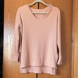 American Eagle Womens Oversized Super Soft Waffle long sleeve shirt XS